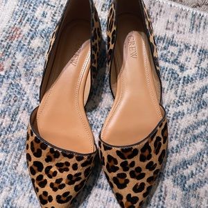 J. Crew d’orsay leopard point flats. 6.5 never worn.